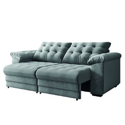 Sofá Retrátil e Reclinável Bipartido 3 Lugares 2,30m Suede Veludo Coliseu Selmer - 2