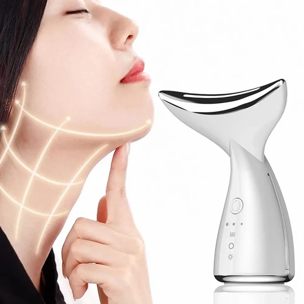Massageador Facial Recarregável Rosto Pescoço Anti Rugas Pé de Galinha ...