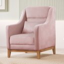 Ver imagem 1 de Poltrona Encosto Alto Veludo Áquila