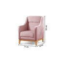 Ver imagem 3 de Poltrona Encosto Alto Veludo Áquila