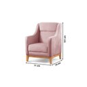 Ver imagem 3 de Poltrona Encosto Alto Veludo Áquila Rosa