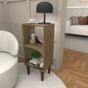 Ver imagem 4 de Mesa de Apoio Lateral/estante com Prateleira