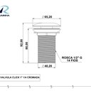 Ver imagem 2 de Válvula Lavatório Click Luxo 8 Cm - 11/4 Rainha Metais