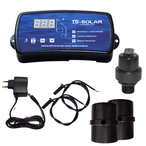 Controlador de Temperatura Aquecedor Solar Piscina+ Válvula
