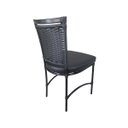 Ver imagem 3 de 6 Cadeiras JK e Mesa com Tampo Ripado em Alumínio para Área, Jardim e Piscina - Preto