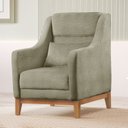 Ver imagem 1 de Poltrona Encosto Alto Bouclé Áquila