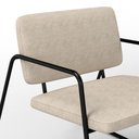 Ver imagem 4 de Poltrona Estofada Sintra Preto Fosco/suede Bege - Móveis Arapongas