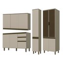 Ver imagem 3 de Cozinha Modulada Connect 4 Peças Duna/cristal com Cristaleira - Móveis Henn