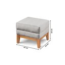 Ver imagem 3 de Puff Retangular para Sala Áquila Linho Cinza
