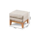 Ver imagem 3 de Puff Retangular para Sala Áquila Linho Bege