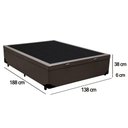 Ver imagem 5 de Cama Box Baú Casal Sintético Sereneprime Marrom 138x188x44