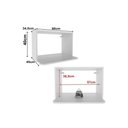 Ver imagem 2 de Nicho de Cozinha Modulado Cz-3319 Suporte P/ Microondas Branco - Tecno Mobili