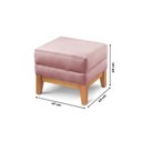 Ver imagem 3 de Puff Retangular para Sala Áquila Estilosa Rosa