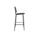 Ver imagem 2 de Banqueta de Cozinha Fixa Alta Resistência - Estofado Couro Pu - Cor Café