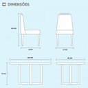 Ver imagem 2 de Conjunto Jantar Mesa e 6 Cadeiras Mel/off White/ Bege Areia