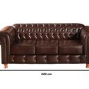 Ver imagem 3 de Sofá Chesterfield Luís Xv 3 Lugares Retrô Decoração