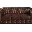 Ver imagem 1 de Sofá Chesterfield Luís Xv 3 Lugares Retrô Decoração
