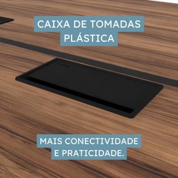 Lateral de Plataforma Dupla Acoplar Pé Painel 90x120cm Espresso Móveis - 3