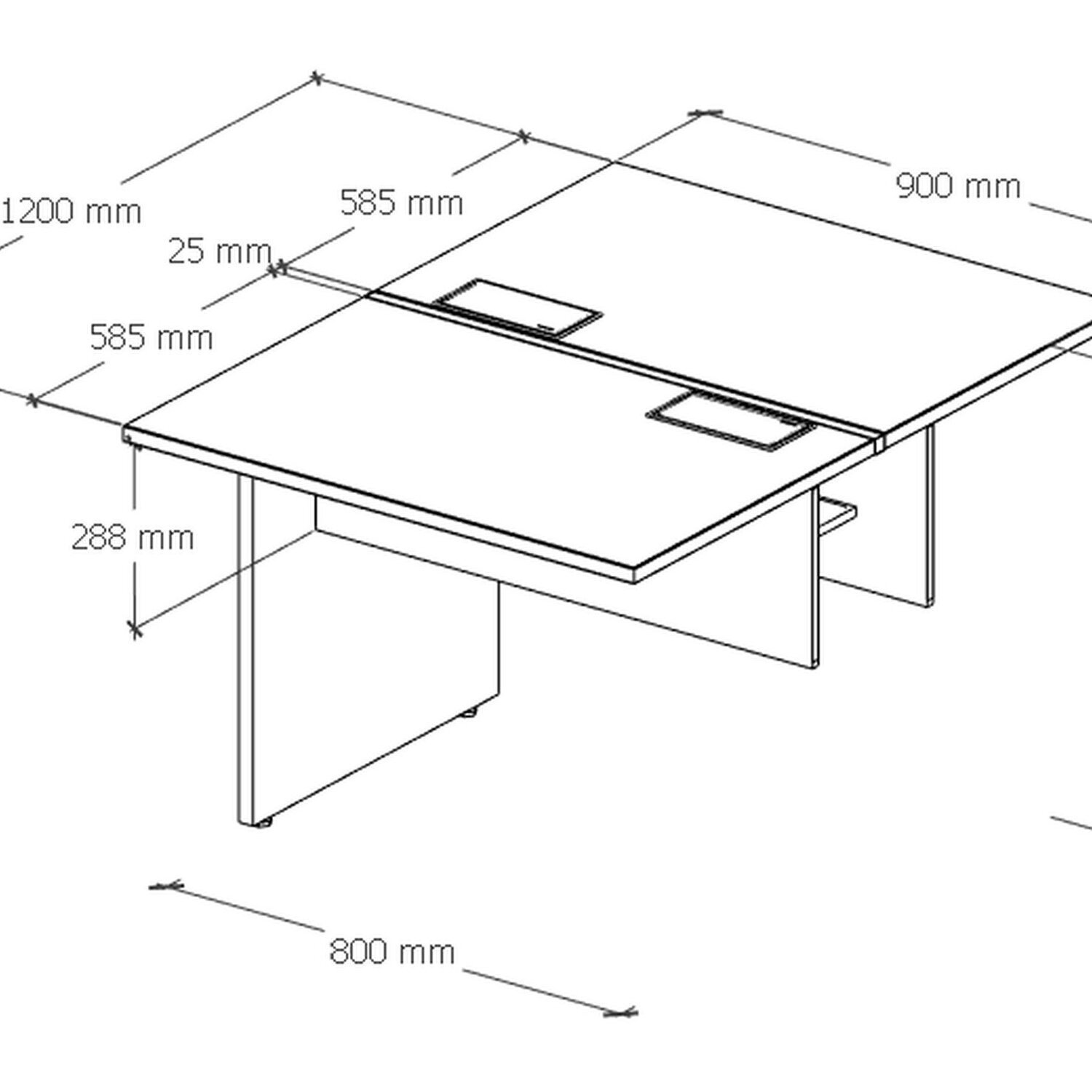 Lateral de Plataforma Dupla Acoplar Pé Painel 90x120cm Espresso Móveis - 6