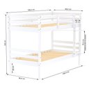 Ver imagem 3 de Beliche Solteiro Eco Madeira Maciça Branco Mobilistore