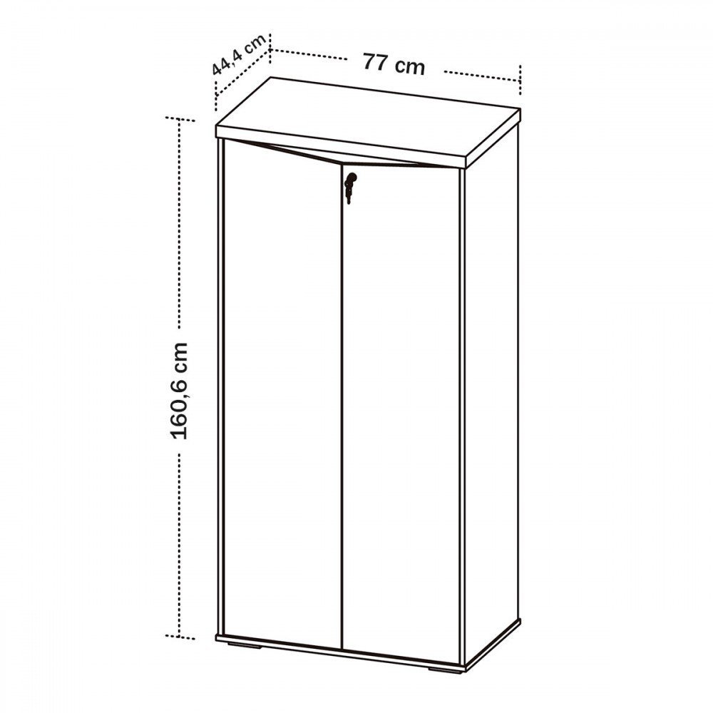 Armário para Escritório 2 Portas Freijó/branco - Artany Móveis - 4