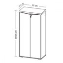 Ver imagem 4 de Armário para Escritório 2 Portas Freijó/branco - Artany Móveis