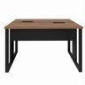 Mesa Escritório Estação Trabalho Plataforma Dupla Pé Quadro 120x120cm Espresso Móveis - 2