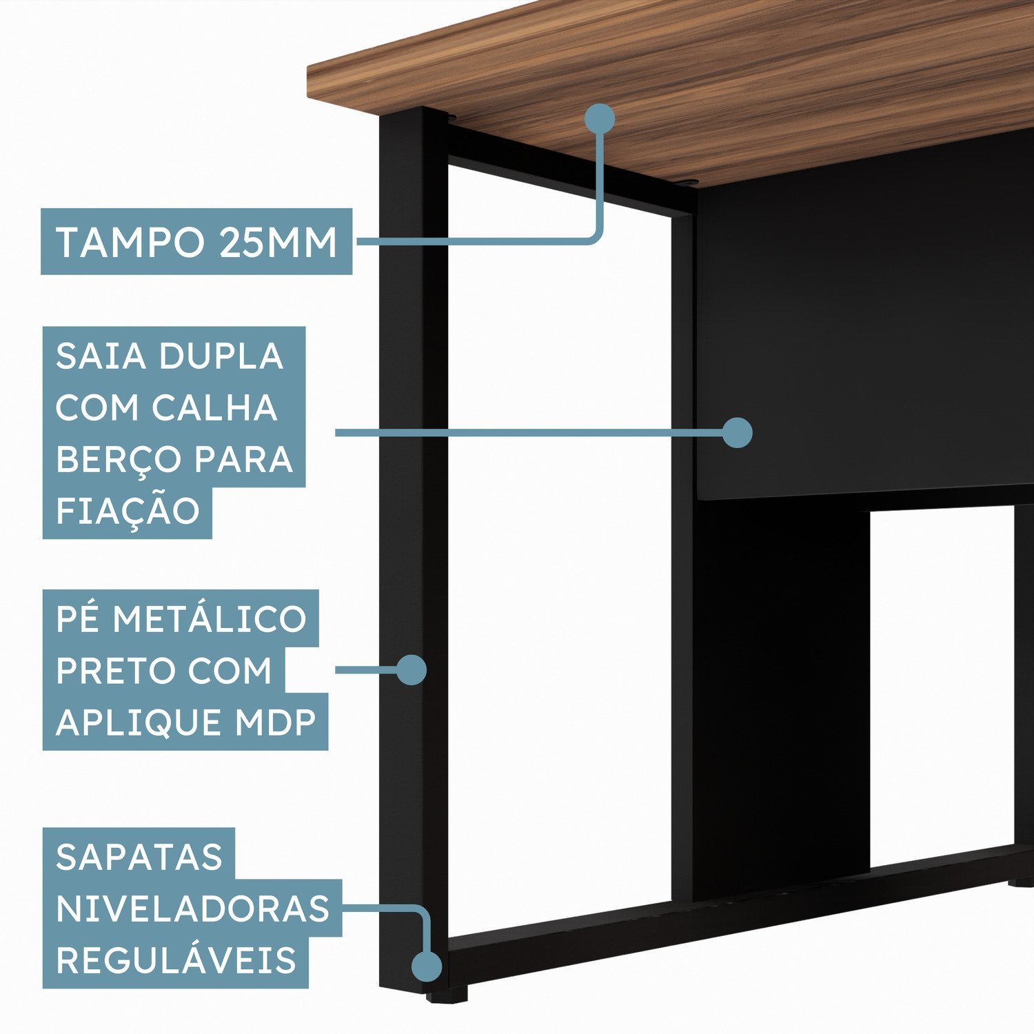 Plataforma Dupla Pé Quadro - 5