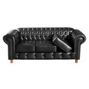 Ver imagem 5 de Sofá Chesterfield Luís Xv 3 Lugares Retrô Decoração Preto