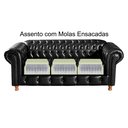 Ver imagem 4 de Sofá Chesterfield Luís Xv 3 Lugares Retrô Decoração Preto