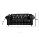 Ver imagem 3 de Sofá Chesterfield Luís Xv 3 Lugares Retrô Decoração Preto