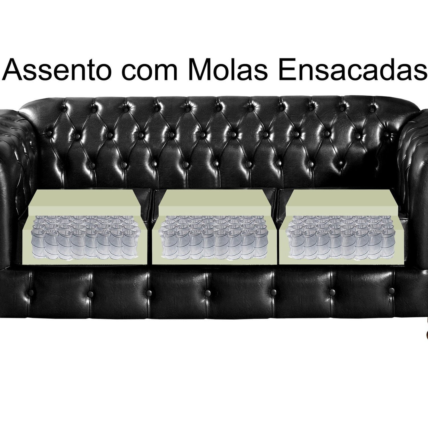 Sofá Chesterfield Luís Xv 3 Lugares Retrô Decoração - 4