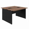 Mesa Escritório Estação Trabalho Plataforma Dupla Pé Painel 120x120cm Espresso Móveis - 5