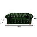 Ver imagem 3 de Sofá Chesterfield Luís Xv 3 Lugares Retrô Decoração Verde