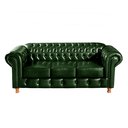 Ver imagem 2 de Sofá Chesterfield Luís Xv 3 Lugares Retrô Decoração Verde