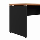 Ver imagem 7 de Escrivaninha L Escritório 1,50m X 1,50m Pés Painel F5 Office Cor:nogal com Preto