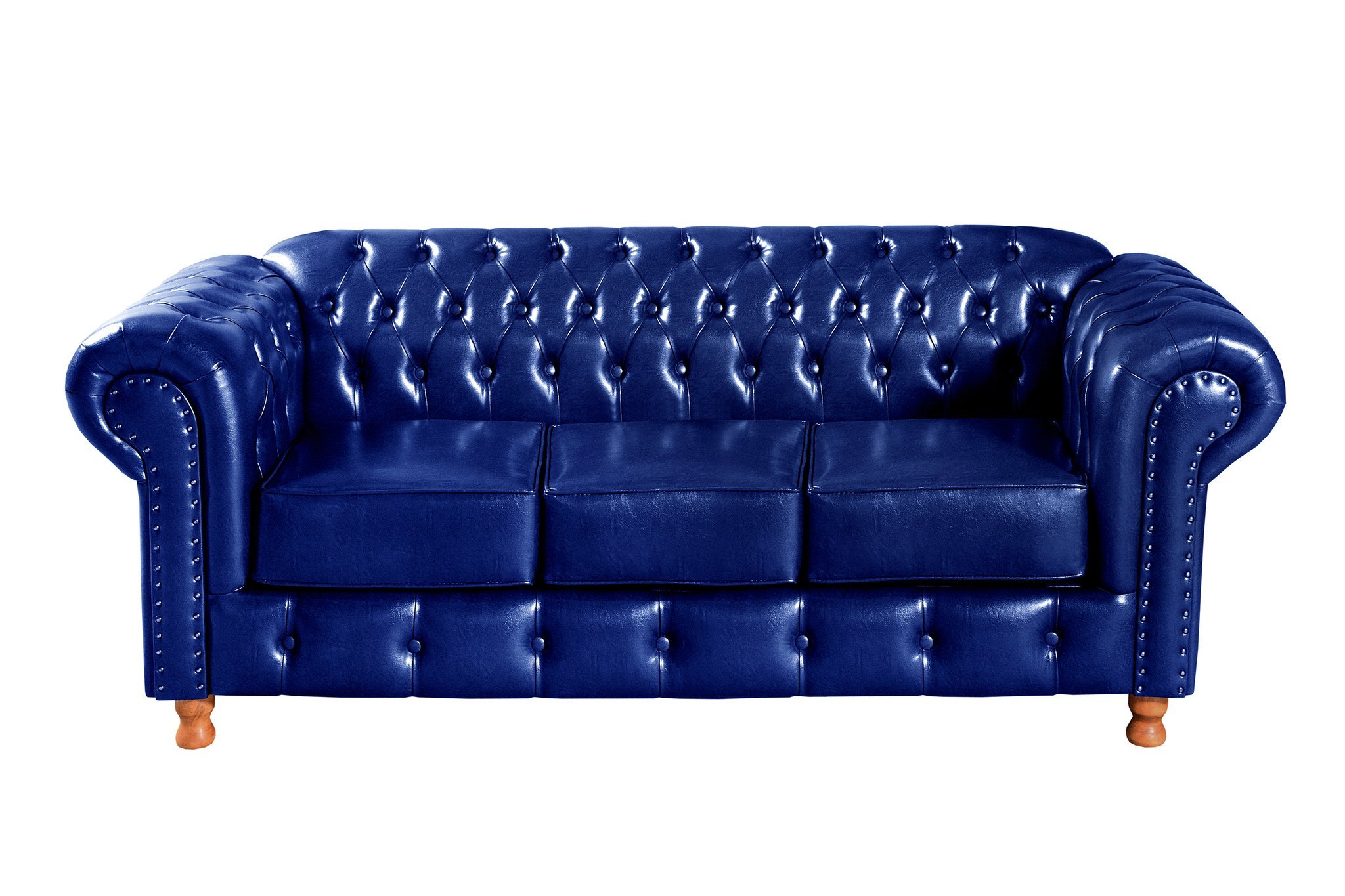 Sofá Chesterfield Luís Xv 3 Lugares Retrô Decoração - 1