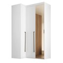 Ver imagem 2 de Guarda-Roupa de Canto Reto 3 Portas com Espelho 100% MDF Moldure Yescasa