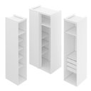 Ver imagem 4 de Guarda-Roupa de Canto Reto 3 Portas com Espelho 100% MDF Moldure Yescasa
