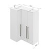 Guarda-roupa Moldure Canto Reto Mm 3 Portas com Espelho Espresso Móveis - 5