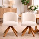 Ver imagem 7 de Kit 2 Cadeiras de Jantar Nora Estrutura em Madeira Estofado em Bouclé Off White