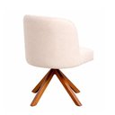 Ver imagem 3 de Kit 2 Cadeiras de Jantar Nora Estrutura em Madeira Estofado em Bouclé Off White
