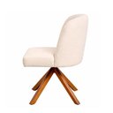Ver mais imagens de Kit 2 Cadeiras de Jantar Nora Estrutura em Madeira Estofado em Bouclé Off White