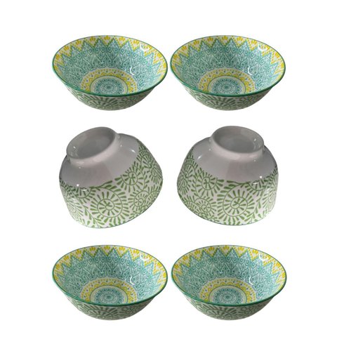 Conjunto de 06 Bowlls Cumbucas Estilo Portugues Grandes 500ml Mek o Jogo Contem 06cumbucas para Comi