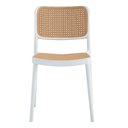 Ver imagem 3 de Kit 4 Cadeiras Empilhável Lia Bali Rivatti Polipropileno Branco Assento Encosto Simuland Rattan