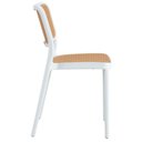 Ver imagem 4 de Kit 4 Cadeiras Empilhável Lia Bali Rivatti Polipropileno Branco Assento Encosto Simuland Rattan