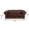 Conjunto de Sofá 3 Lugares e 2 Poltronas Chesterfield Luís Xv - 3