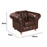 Conjunto de Sofá 3 Lugares e 2 Poltronas Chesterfield Luís Xv - 7