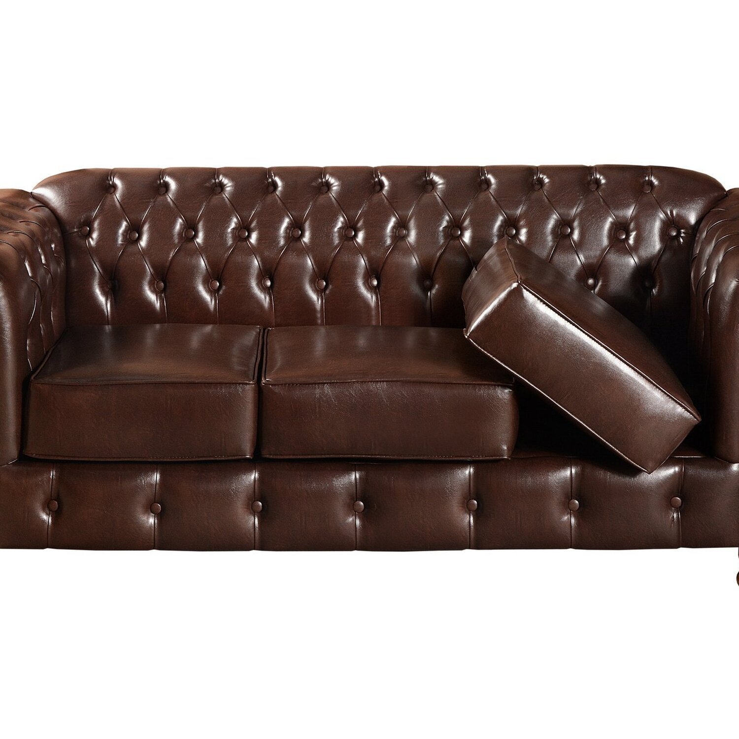 Conjunto de Sofá 3 Lugares e 2 Poltronas Chesterfield Luís Xv - 2