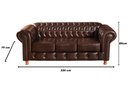 Ver imagem 3 de Conjunto de Sofá 3 Lugares e 2 Poltronas Chesterfield Luís Xv Marrom Café